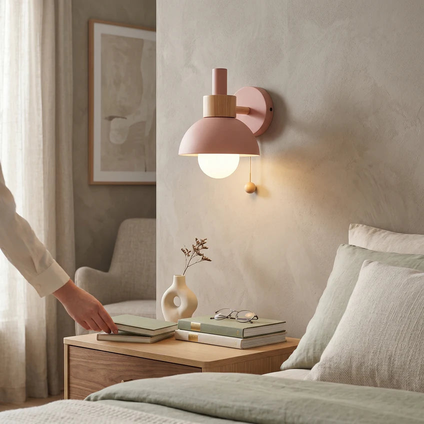 Pastel Pull Switch Wall Sconce | 4 Colors | Qonforta