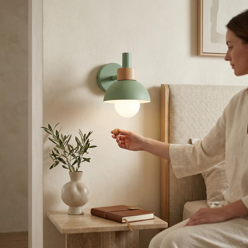 Pastel Pull Switch Wall Sconce | 4 Colors | Qonforta