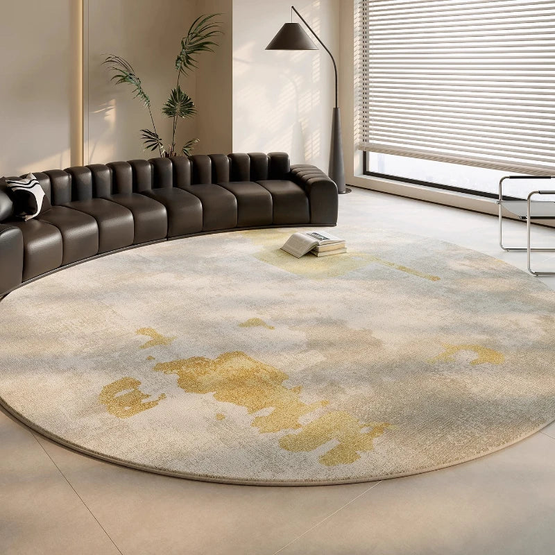 Round Plush Area Rug | Italian Style Design | Qonforta