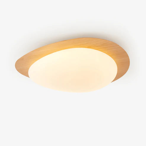 Flush Mount Ceiling Light Dimmable Walnut – 3 Sizes | Qonforta