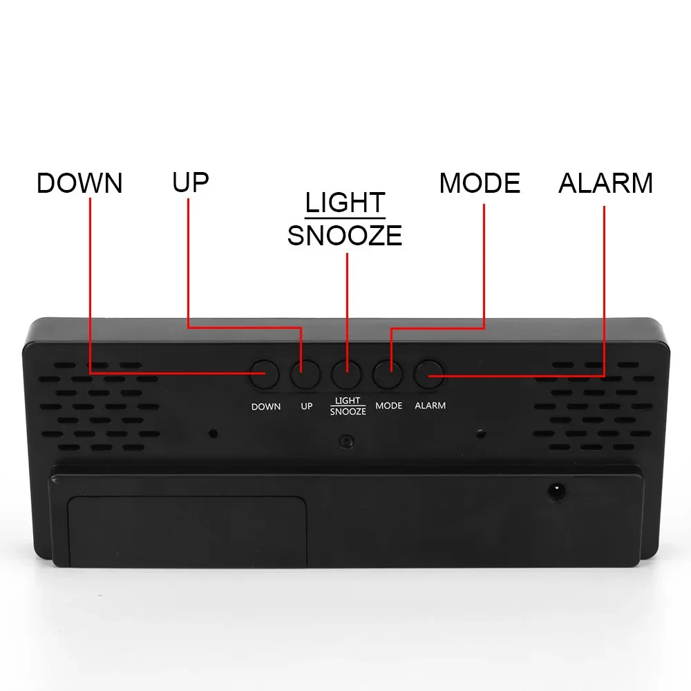 LED Digital Alarm Clock | Mirror Display | Qonforta