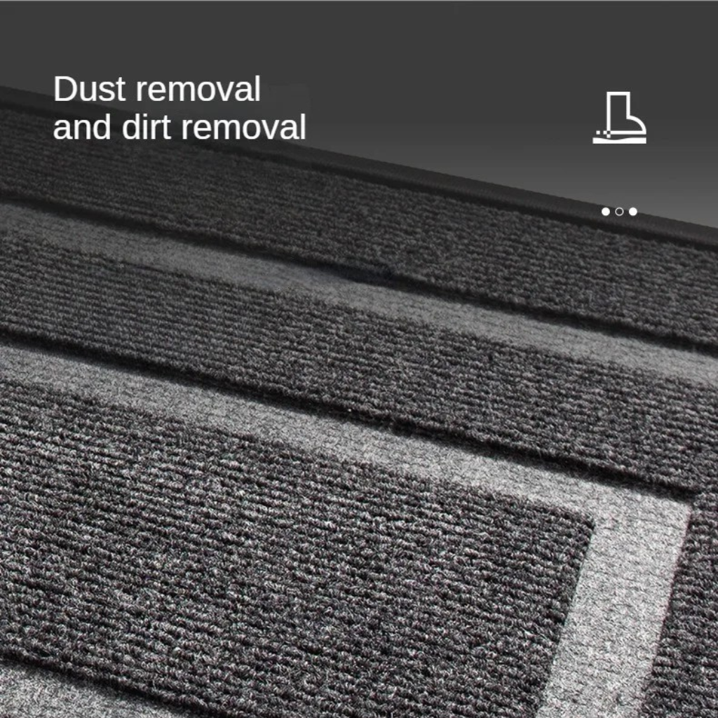 Curved Thread Outdoor Doormat | Non-Slip Rubber Backing | Qonforta