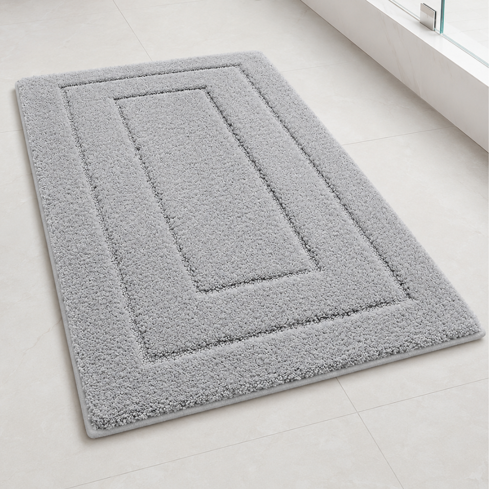 CloudStep Microfiber Bath Mat | Non-Slip TPR Backing | Qonforta