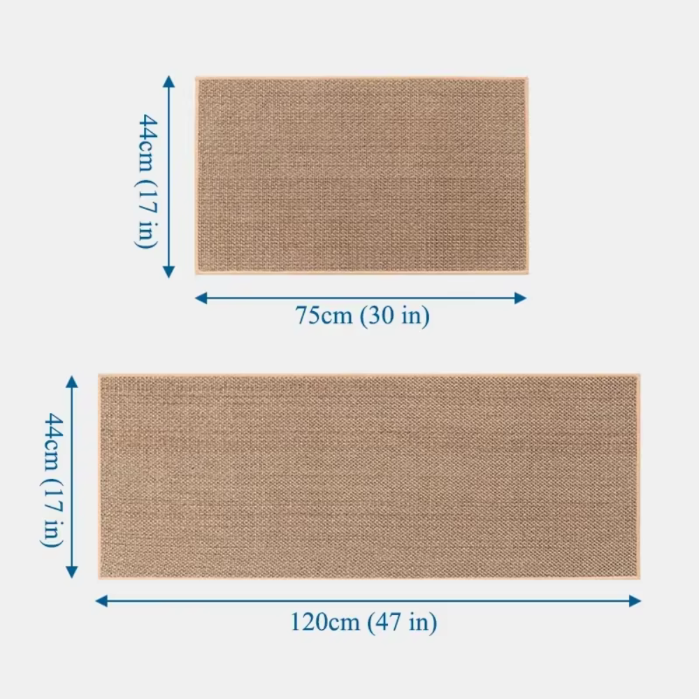 Woven Kitchen Mat | Non-Slip Rubber Backing | Qonforta