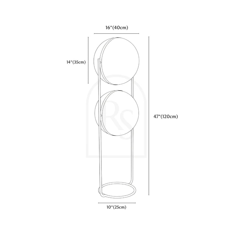 Steel Tiered Floor Lamp LED – Silver, Brass, Vintage | Qonforta