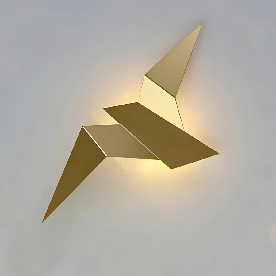 Origami Bird LED Wall Light in 3 Colors | Qonforta, Gold