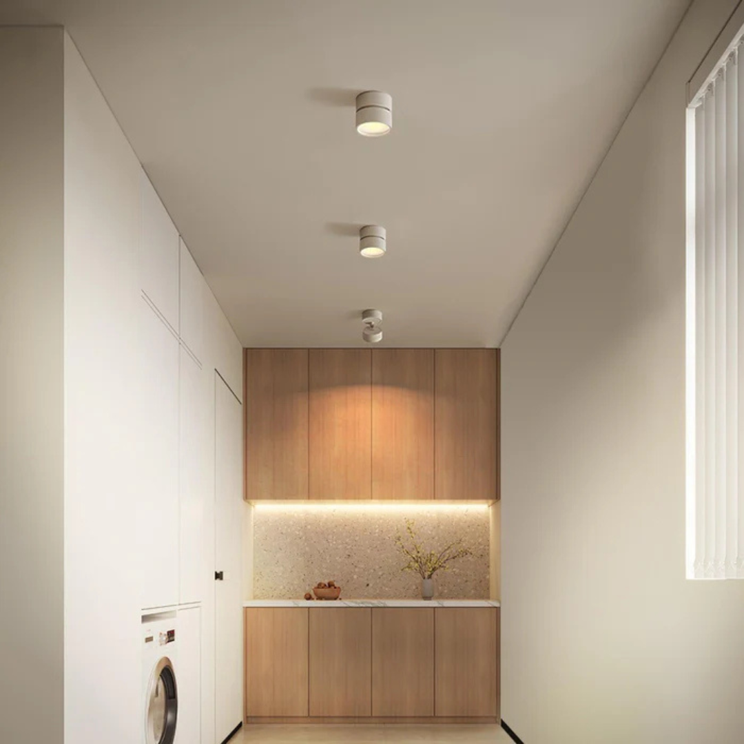 Somos aluminum ceiling spotlight with integrated LED