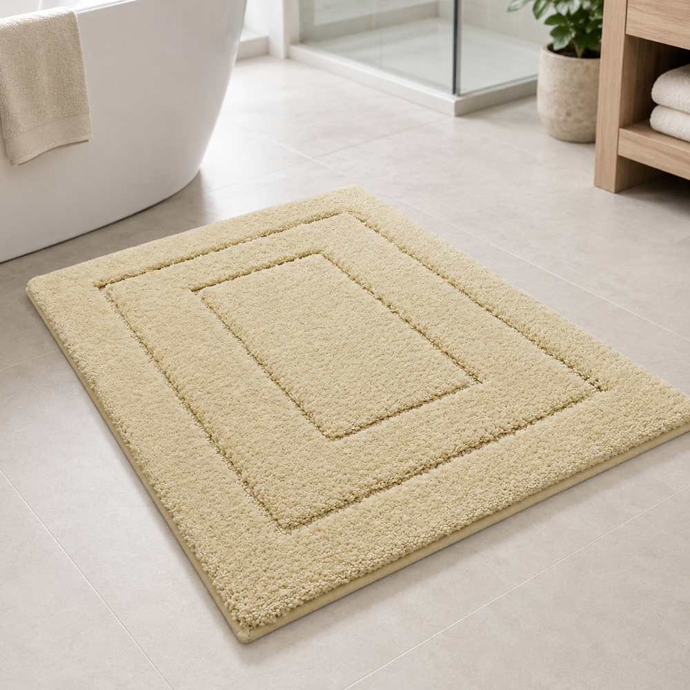 CloudStep Microfiber Bath Mat | Non-Slip TPR Backing | Qonforta
