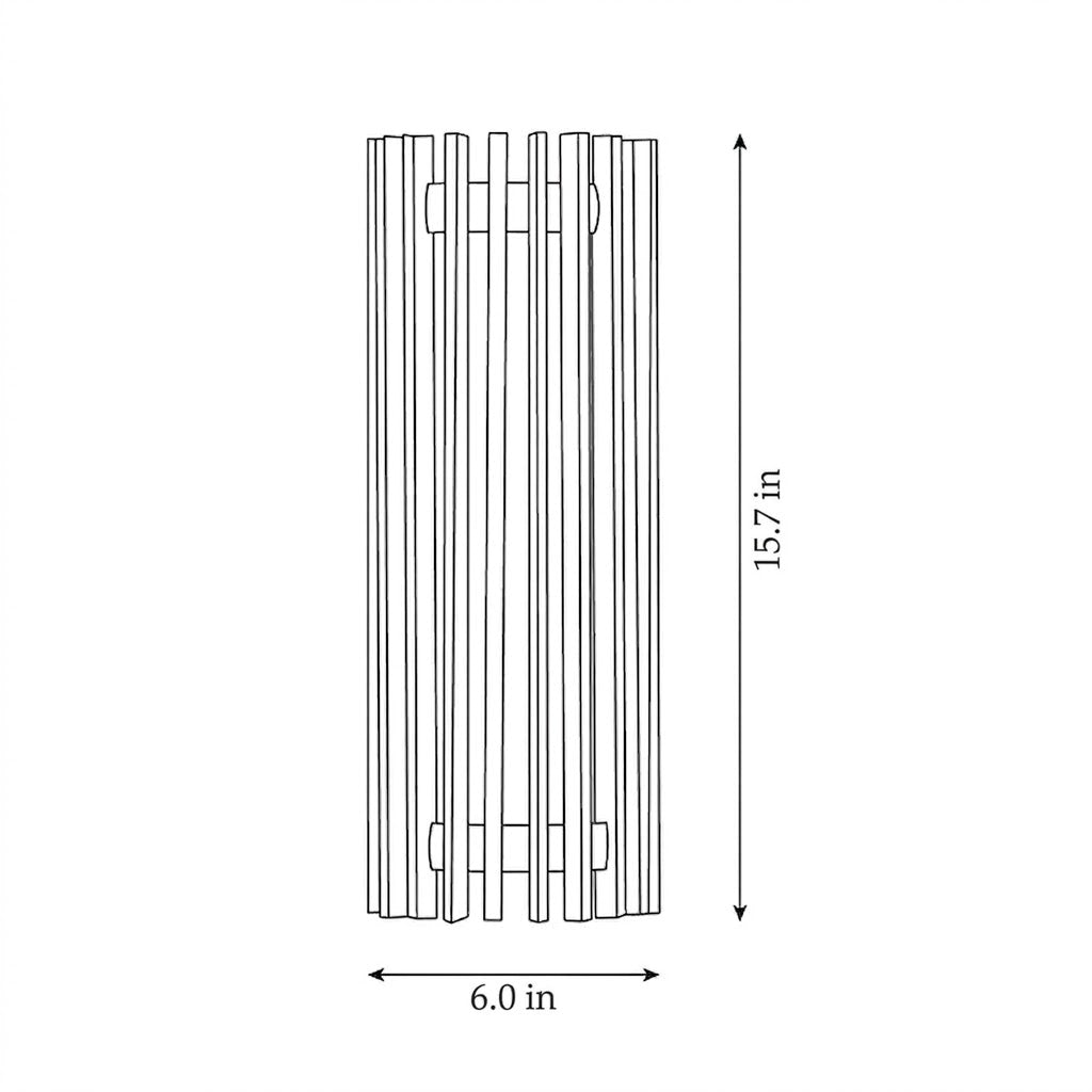Walnut Wood Slat Wall Sconce | Warm White & Dimmable | Qonforta
