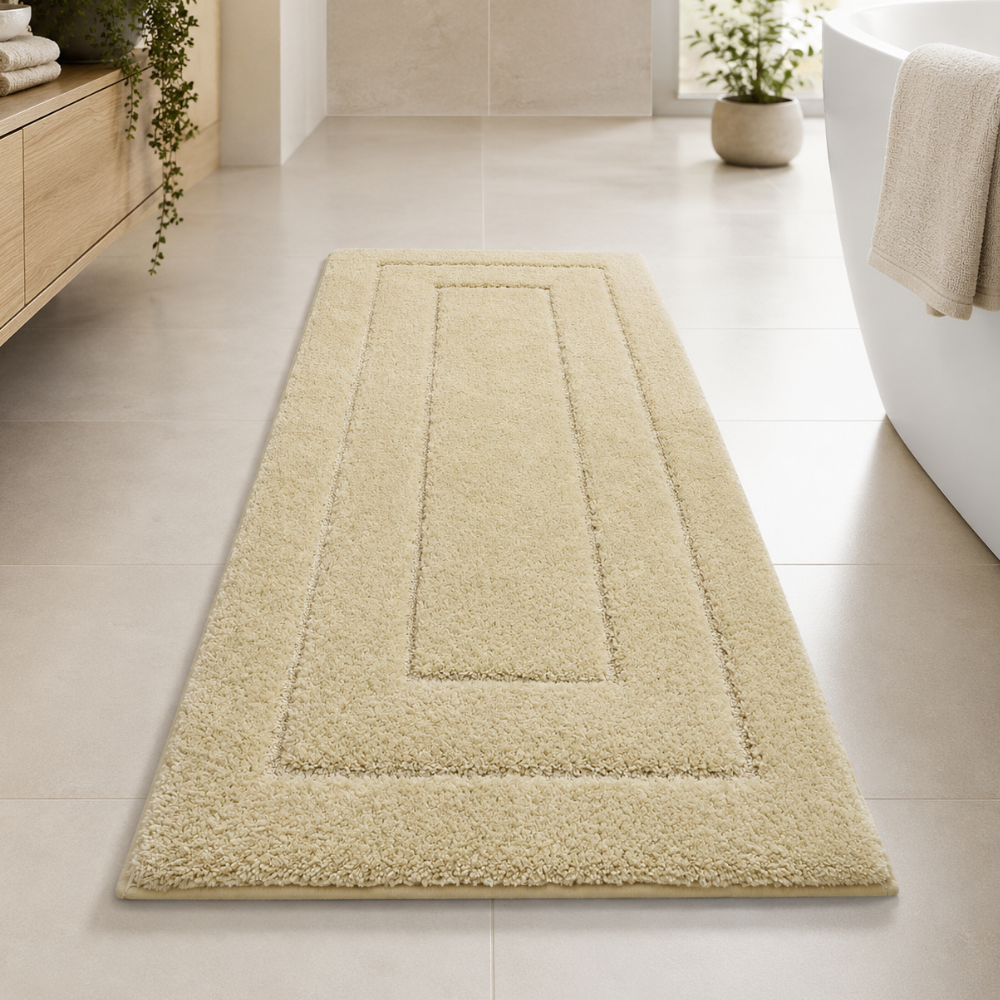 CloudStep Microfiber Bath Mat | Non-Slip TPR Backing | Qonforta