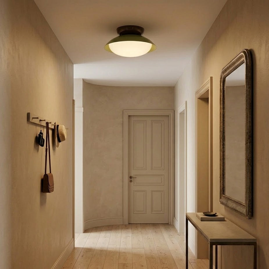 Retro Dome LED Flush Mount Ceiling Light | 2 Colors | Qonforta
