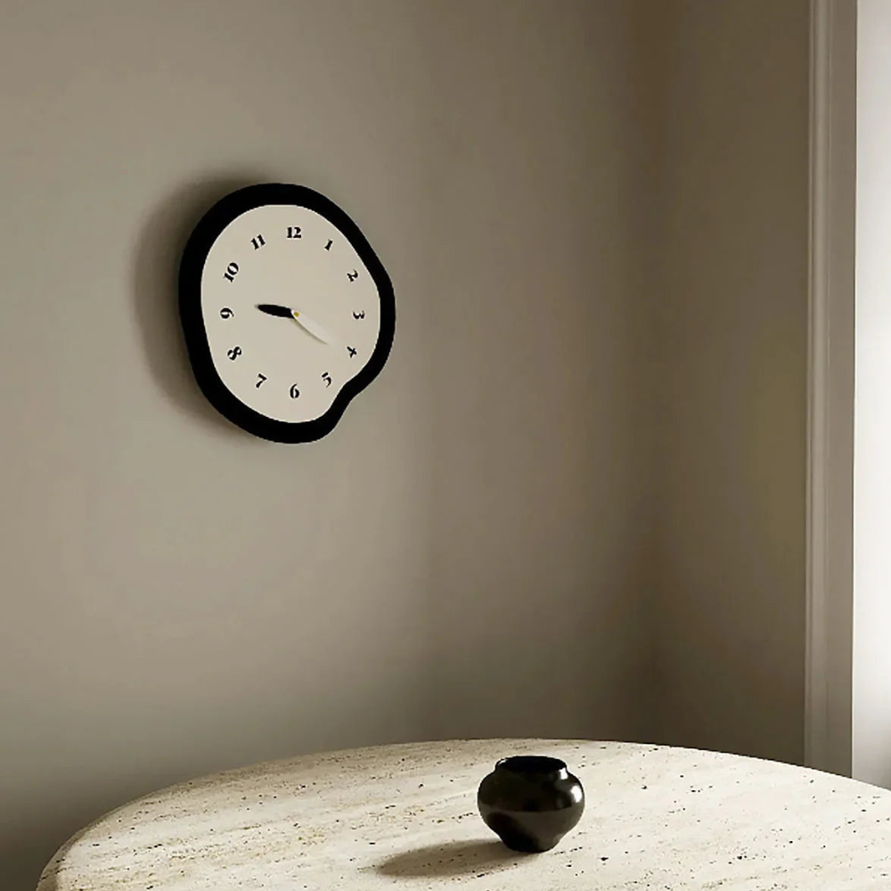 Warped Wall Clock | Silent Quartz Movement | Qonforta