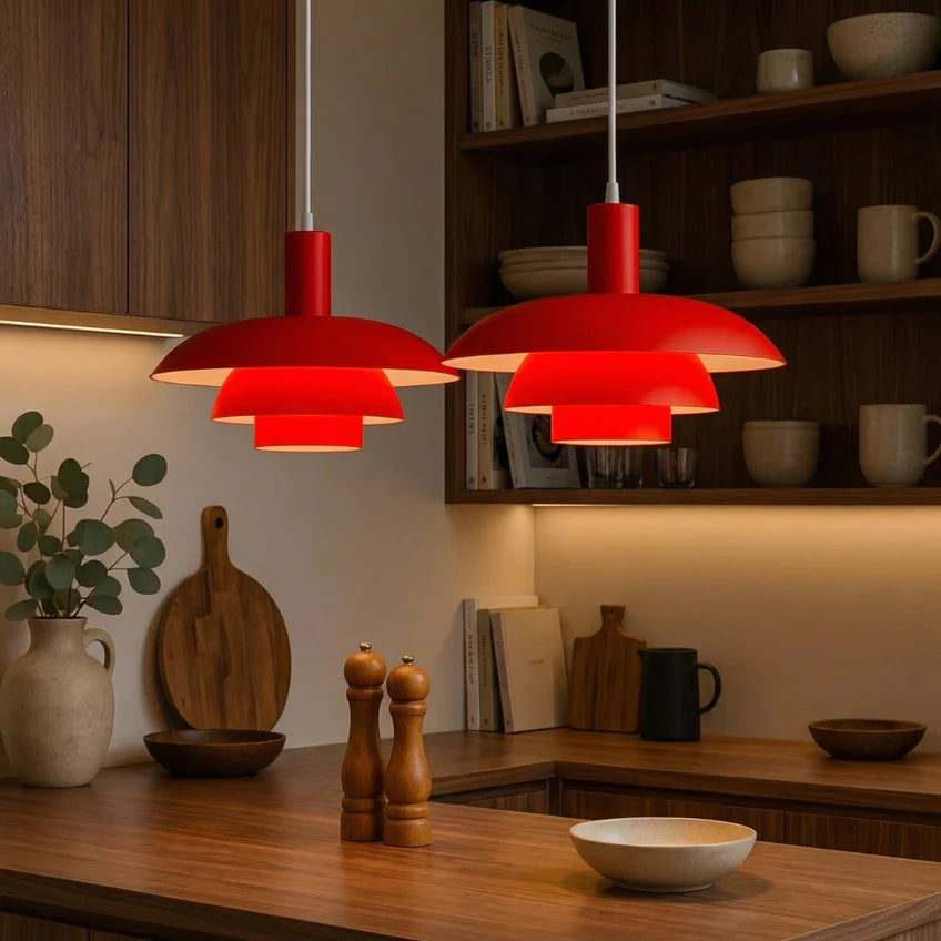 Danish Pendant Light Dimmable | 4 Colors & 2 Sizes | Qonforta