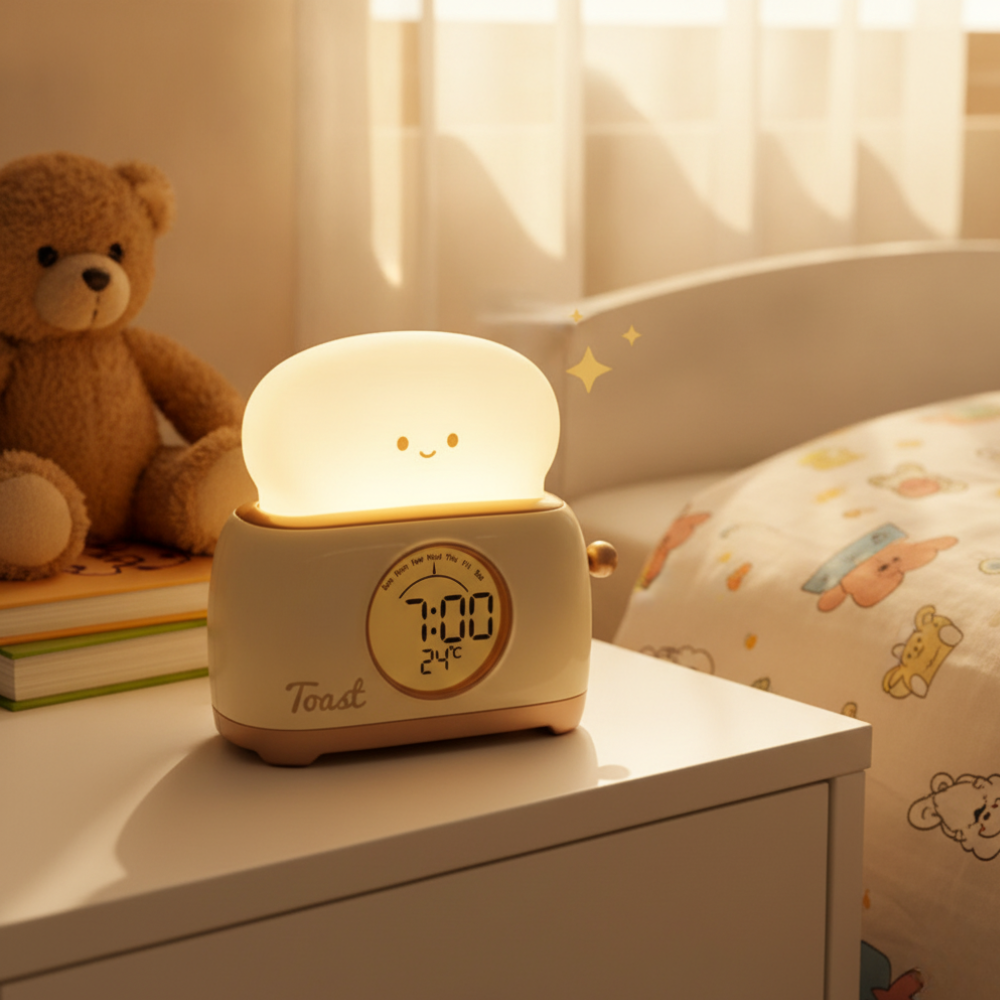 Kids Digital Alarm Clock | Night Light | Qonforta