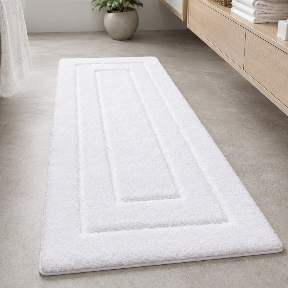 CloudStep Microfiber Bath Mat | Non-Slip TPR Backing | Qonforta