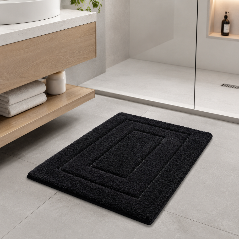 CloudStep Microfiber Bath Mat | Non-Slip TPR Backing | Qonforta