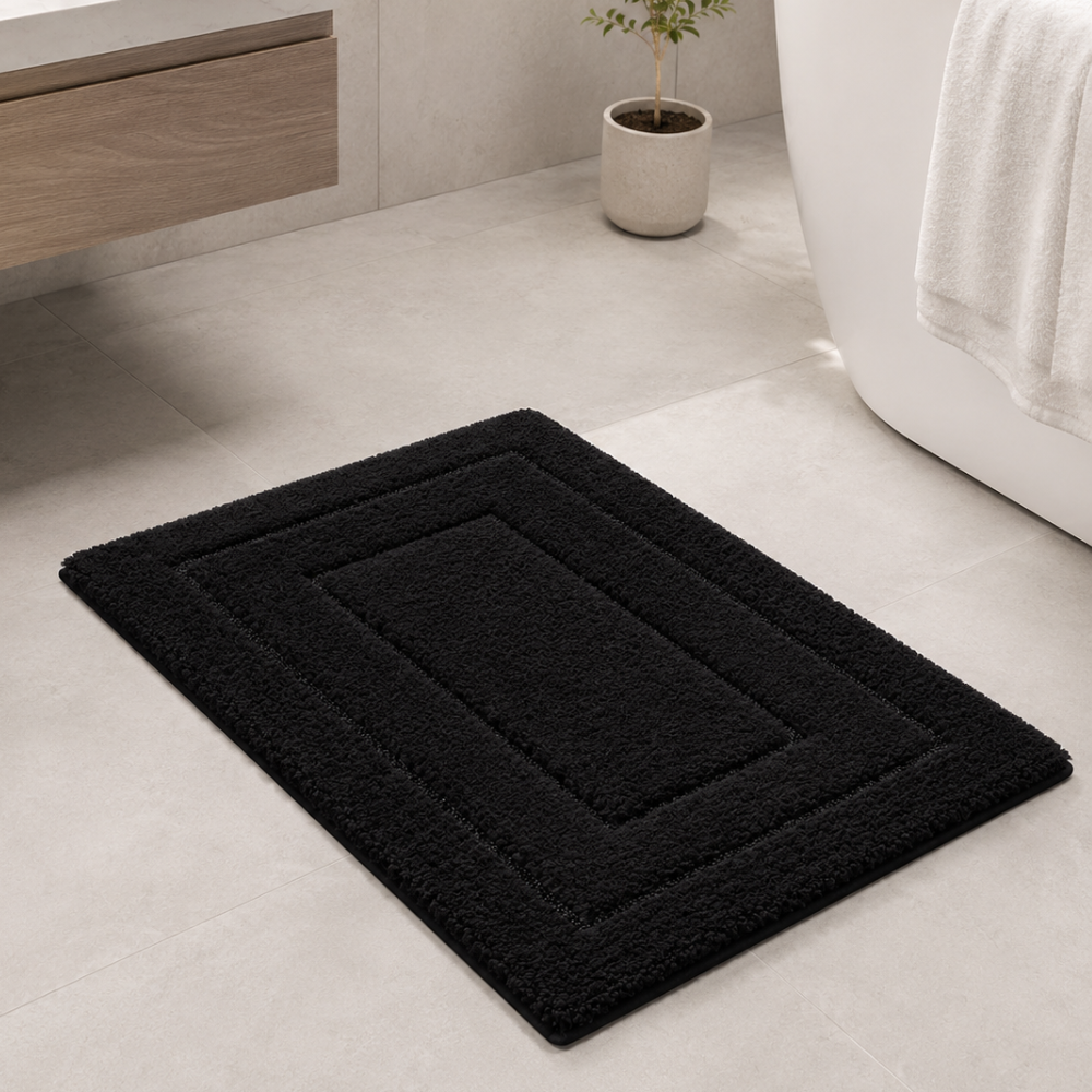 CloudStep Microfiber Bath Mat | Non-Slip TPR Backing | Qonforta