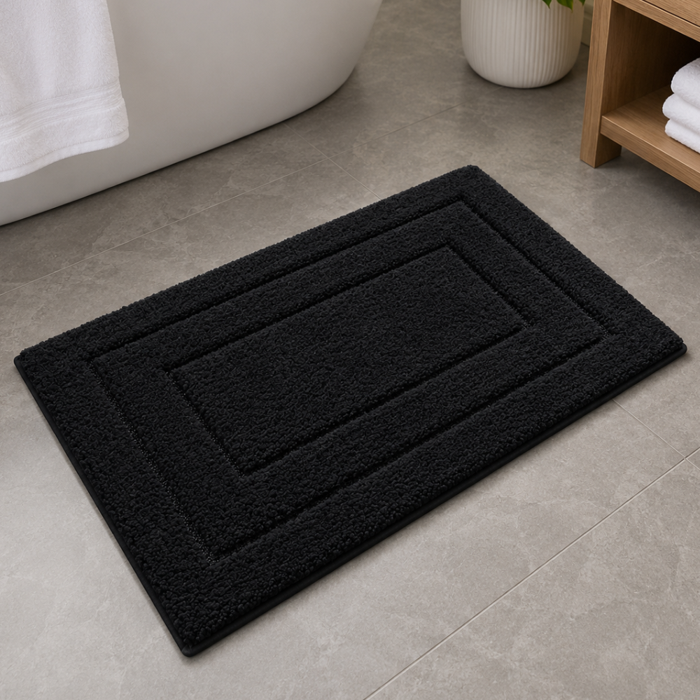 CloudStep Microfiber Bath Mat | Non-Slip TPR Backing | Qonforta