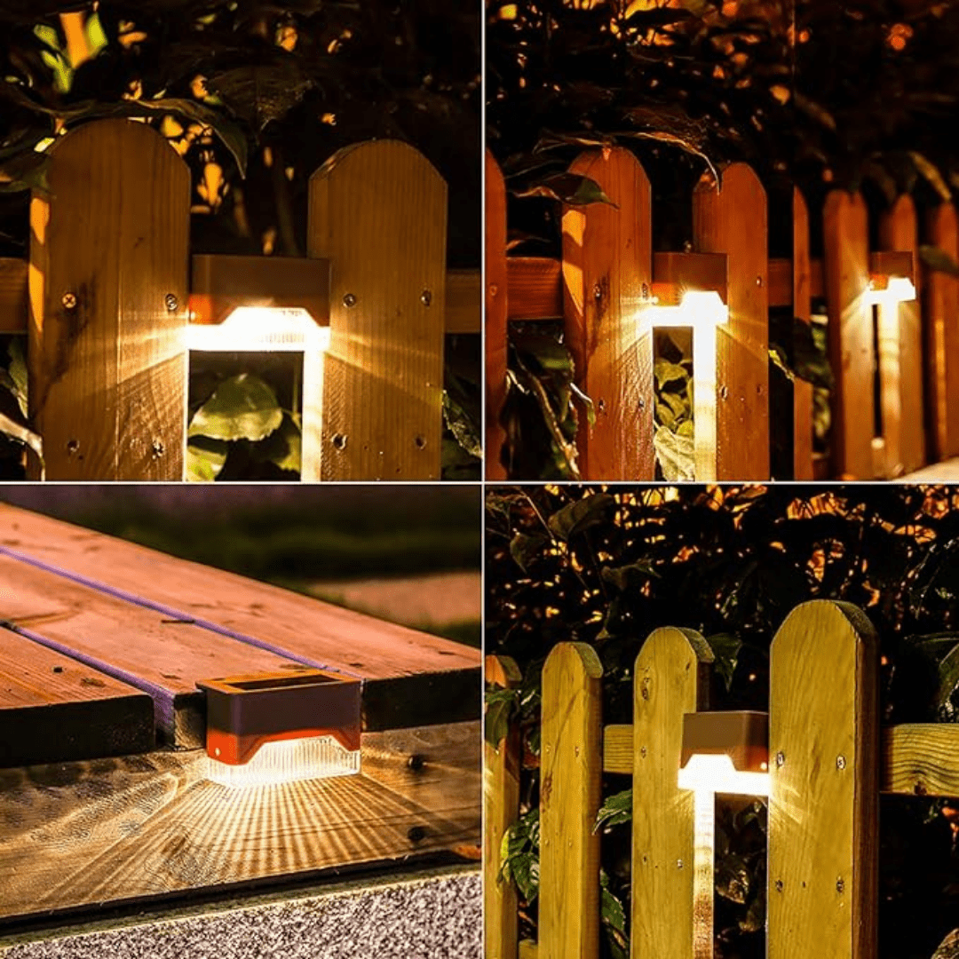 Solar Step Light Wall Mount Warm White LED | Qonforta