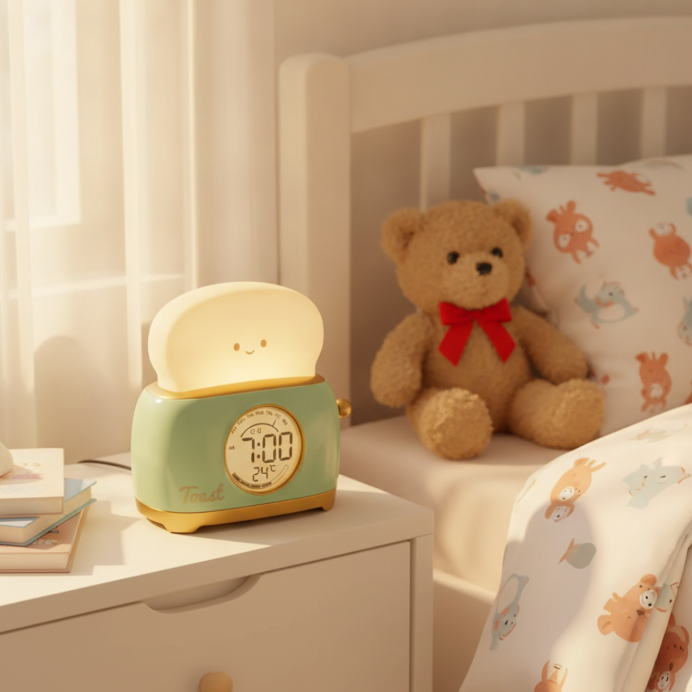 Kids Digital Alarm Clock | Night Light | Qonforta