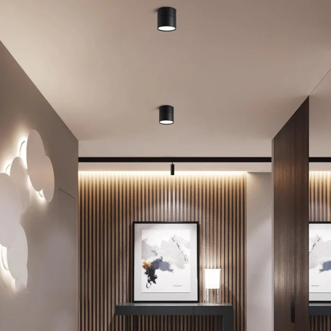 Somos ceiling spotlight with a rotating head to aim the light