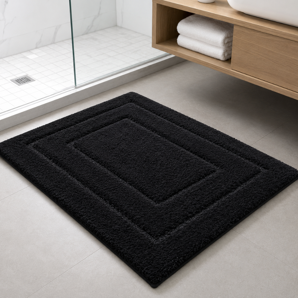 CloudStep Microfiber Bath Mat | Non-Slip TPR Backing | Qonforta