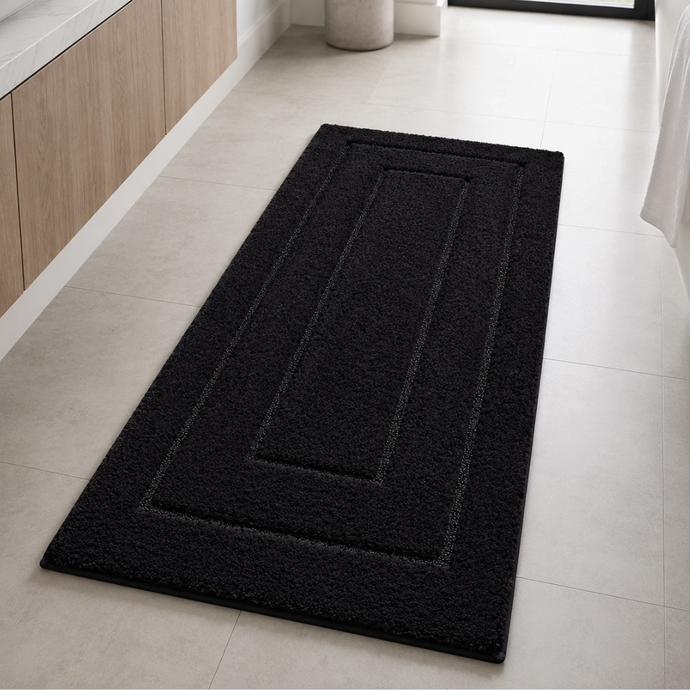CloudStep Microfiber Bath Mat | Non-Slip TPR Backing | Qonforta