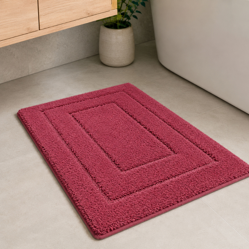 CloudStep Microfiber Bath Mat | Non-Slip TPR Backing | Qonforta
