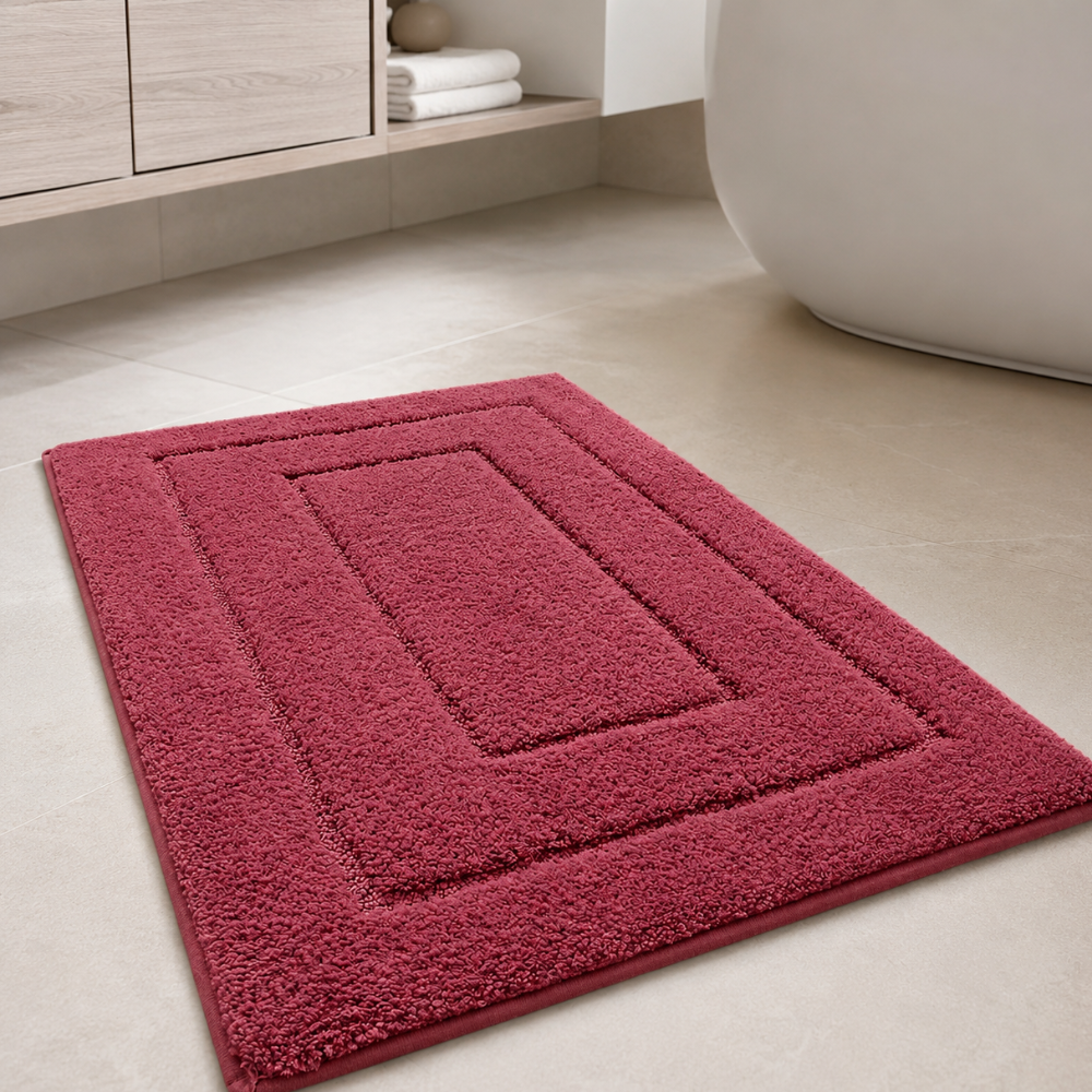 CloudStep Microfiber Bath Mat | Non-Slip TPR Backing | Qonforta