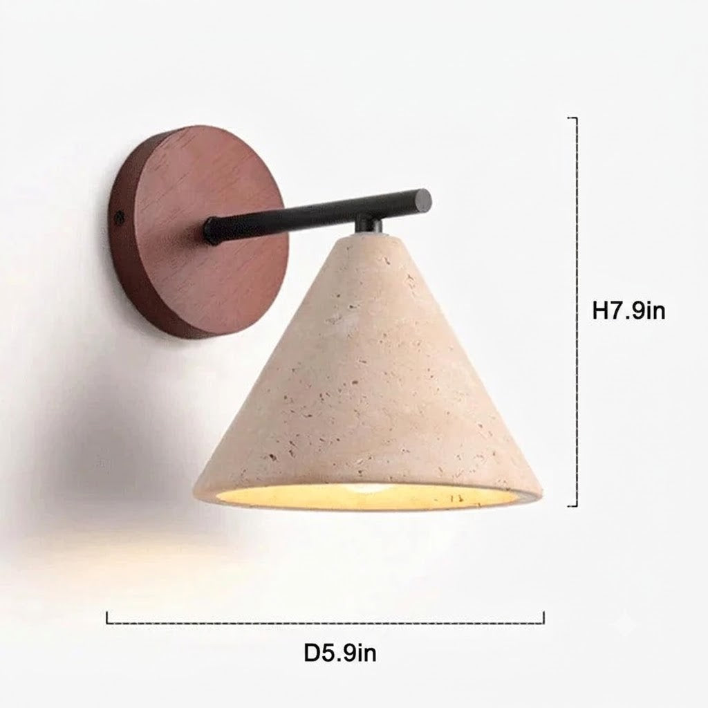 Travertine Wall Sconce Touch LED – Warm & Cold Light | Qonforta