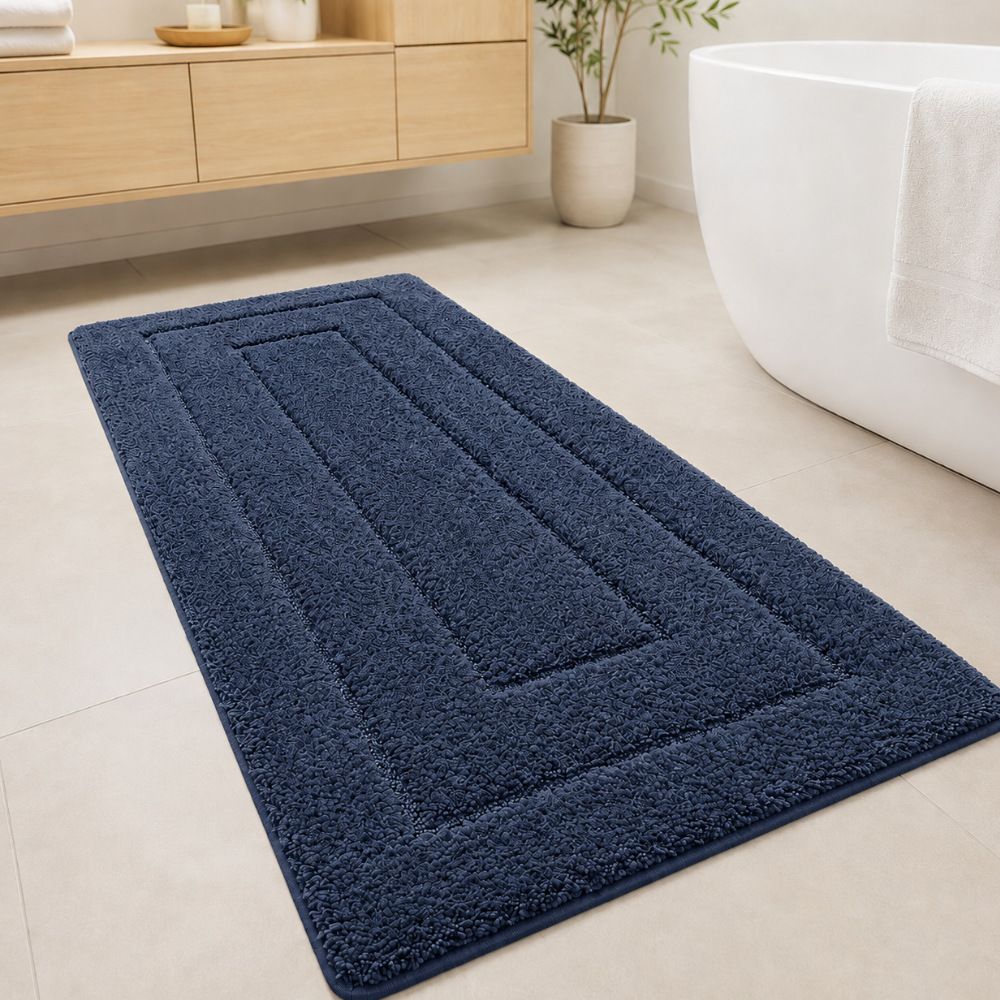 CloudStep Microfiber Bath Mat | Non-Slip TPR Backing | Qonforta