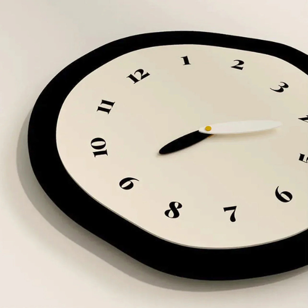 Warped Wall Clock | Silent Quartz Movement | Qonforta