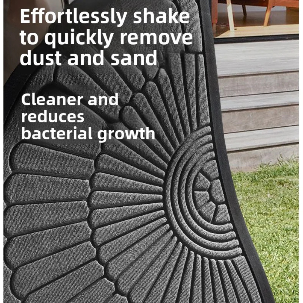 Curved Thread Doormat | Non-Slip Backing | Qonforta