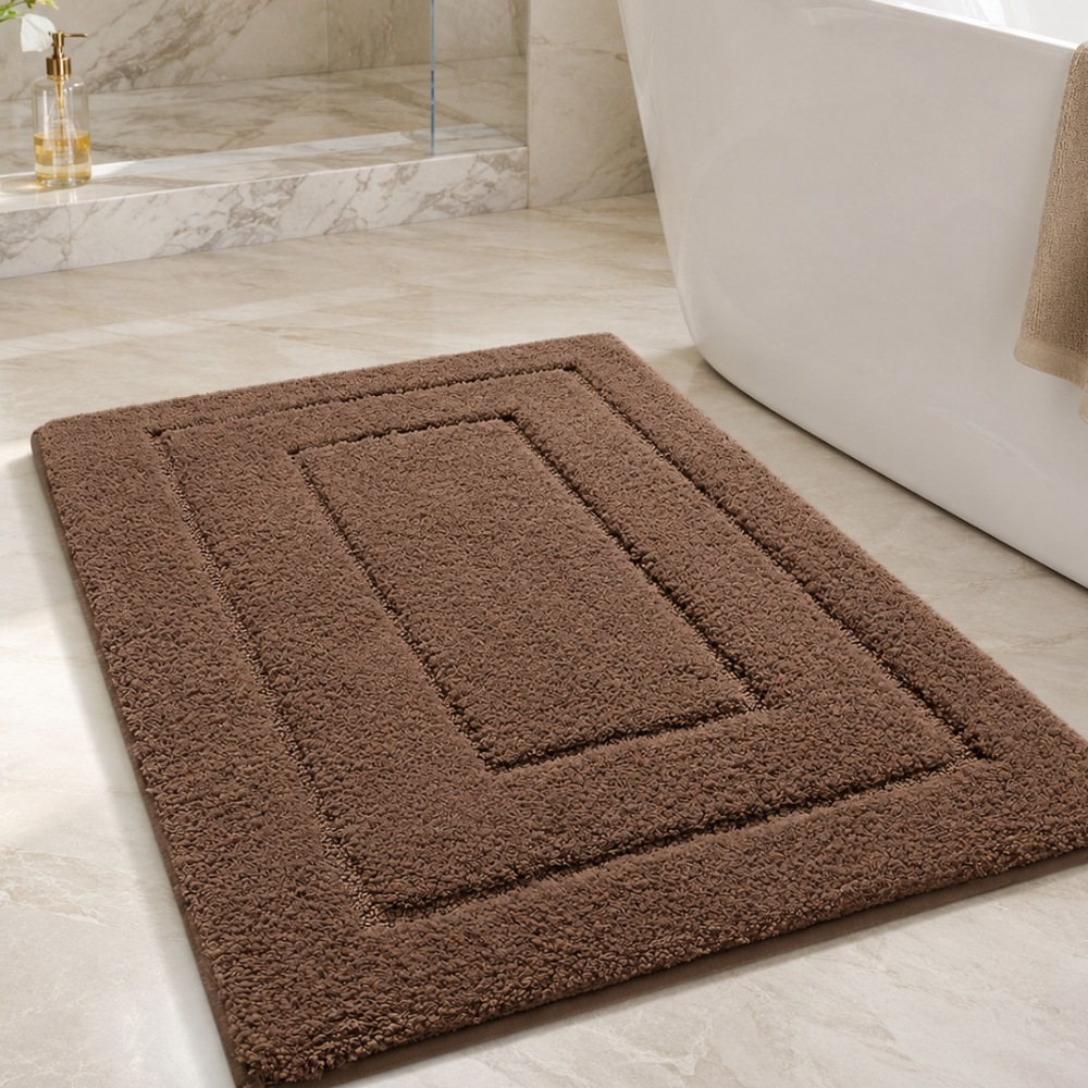 CloudStep Microfiber Bath Mat | Non-Slip TPR Backing | Qonforta