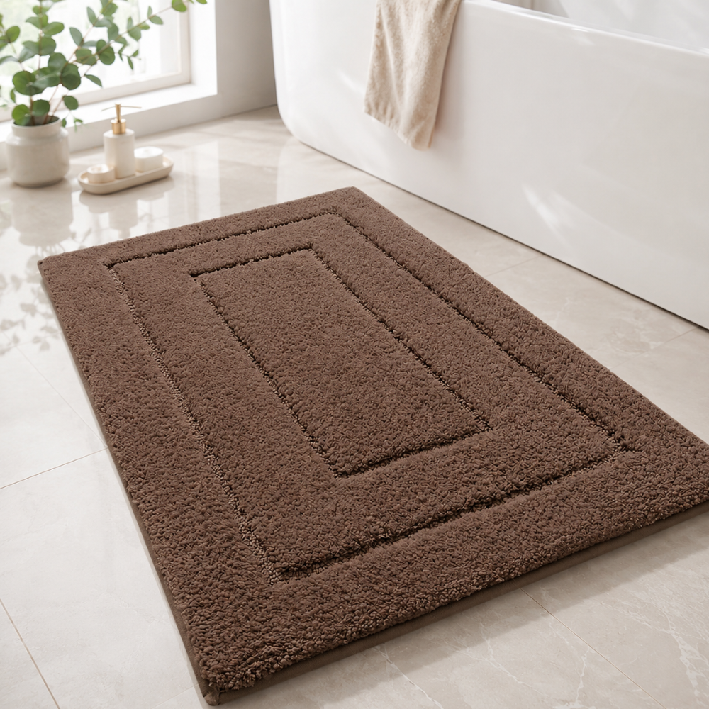 CloudStep Microfiber Bath Mat | Non-Slip TPR Backing | Qonforta