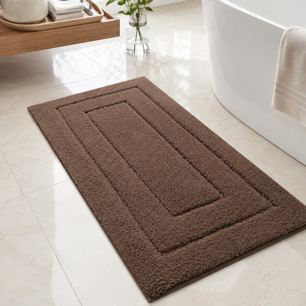 CloudStep Microfiber Bath Mat | Non-Slip TPR Backing | Qonforta