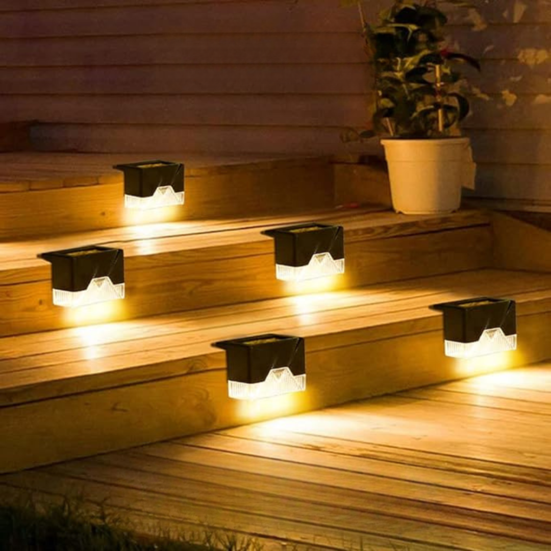 Solar Step Light Wall Mount Warm White LED | Qonforta