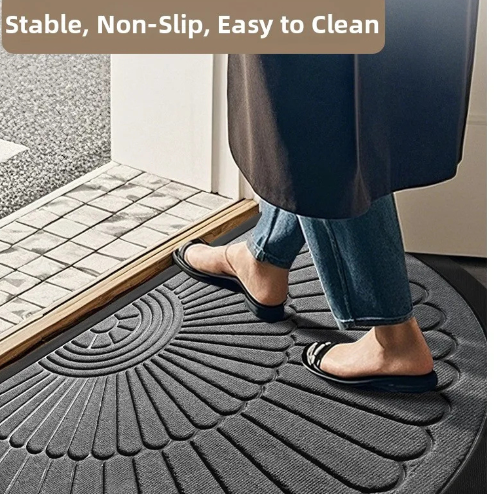 Curved Thread Doormat | Non-Slip Backing | Qonforta