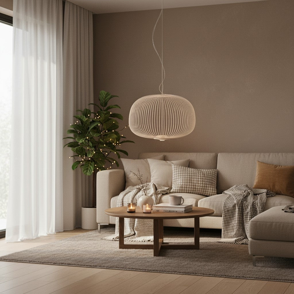 Wire Cage LED Pendant Light | 4 Colors | Qonforta