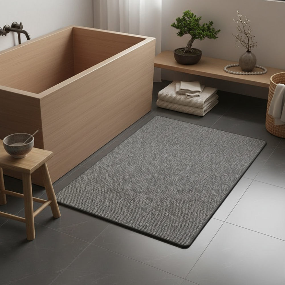 Premium Non-Slip Bathroom Rug | Absorbent Microfiber | Qonforta