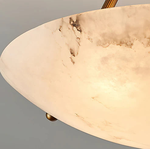 Alabaster Bowl Ceiling Light Semi-Flush – 3 Sizes | Qonforta