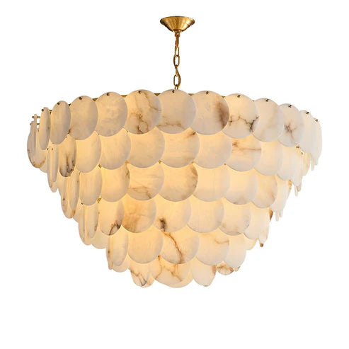 Alabaster Tiered Chandelier Multi-Layer – 6 Sizes | Qonforta