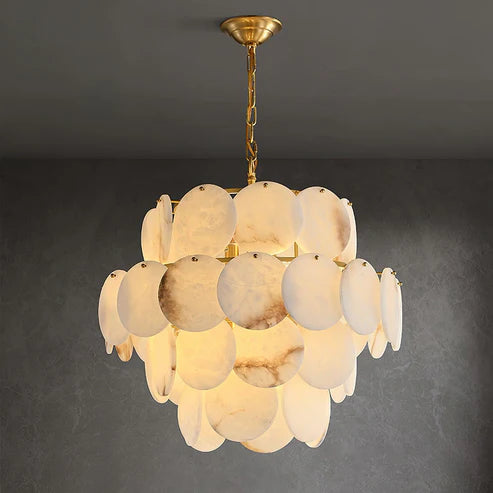 Alabaster Tiered Chandelier Multi-Layer – 6 Sizes | Qonforta