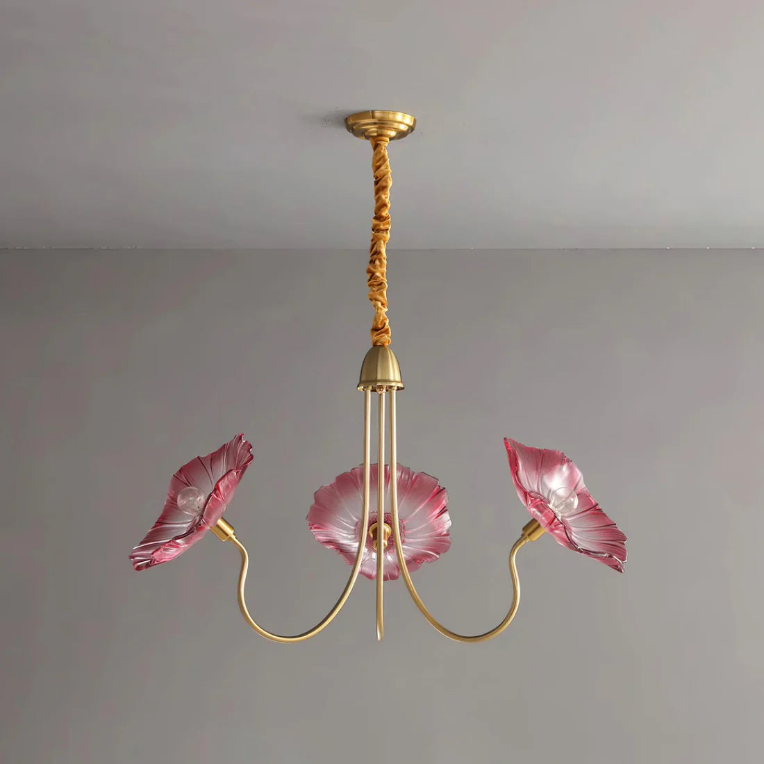 Floral Glass Chandelier Gold Frame | 2 Colors | Qonforta