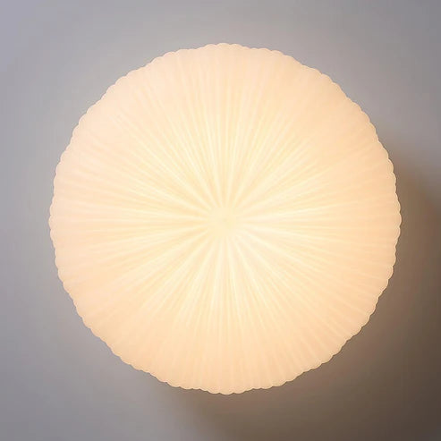 Dimmable Ribbed Sunburst LED Flush Mount Light | 2 Sizes | Qonforta