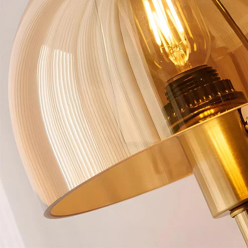 Travertine Table Lamp Glass Dome Brass – 3 Colors | Qonforta