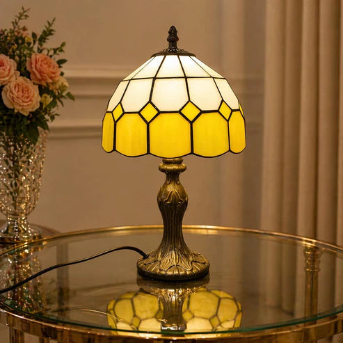 Stained Glass Table Lamp Tiffany Style – 4 Colors | Qonforta