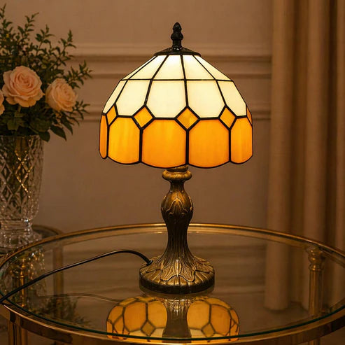 Stained Glass Table Lamp Tiffany Style – 4 Colors | Qonforta
