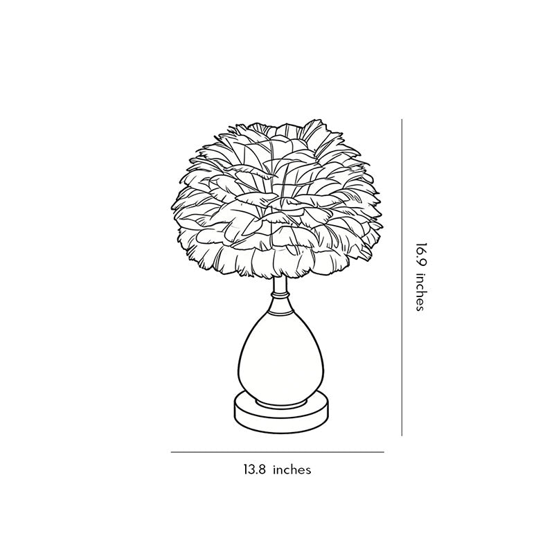 PlumeLux — Nordic Feather Table Lamp