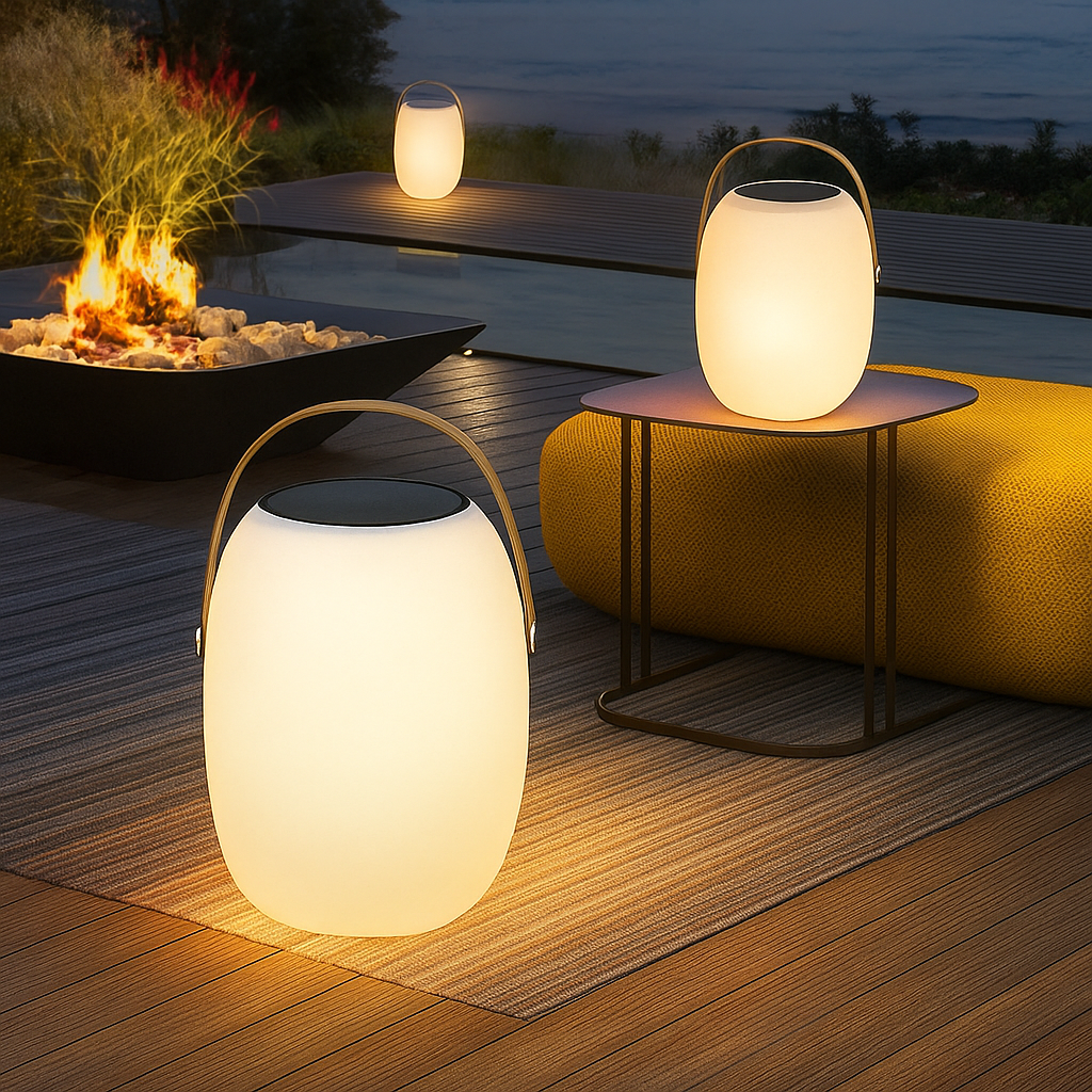 Solar Patio Lantern Portable LED Outdoor Light | Qonforta